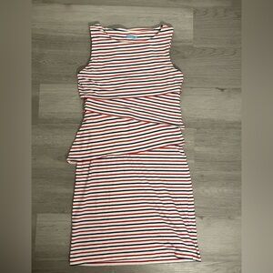 J. McLaughlin Red White and Blue Striped Dress